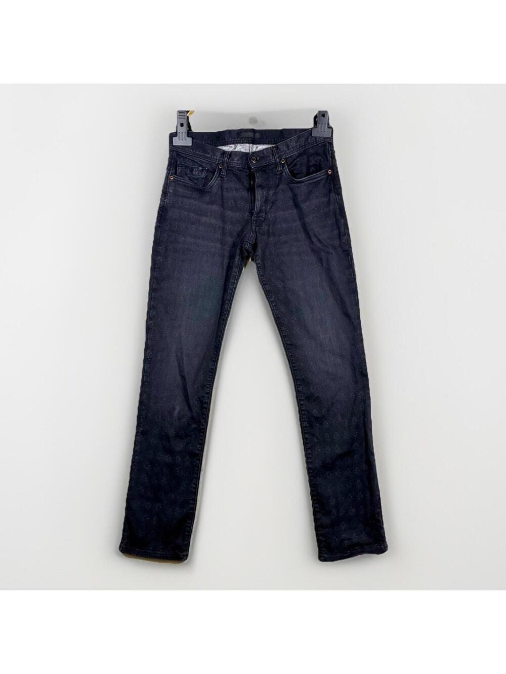 Robert Graham Stretch Jeans Mens 32 Black Denim Slim Fit